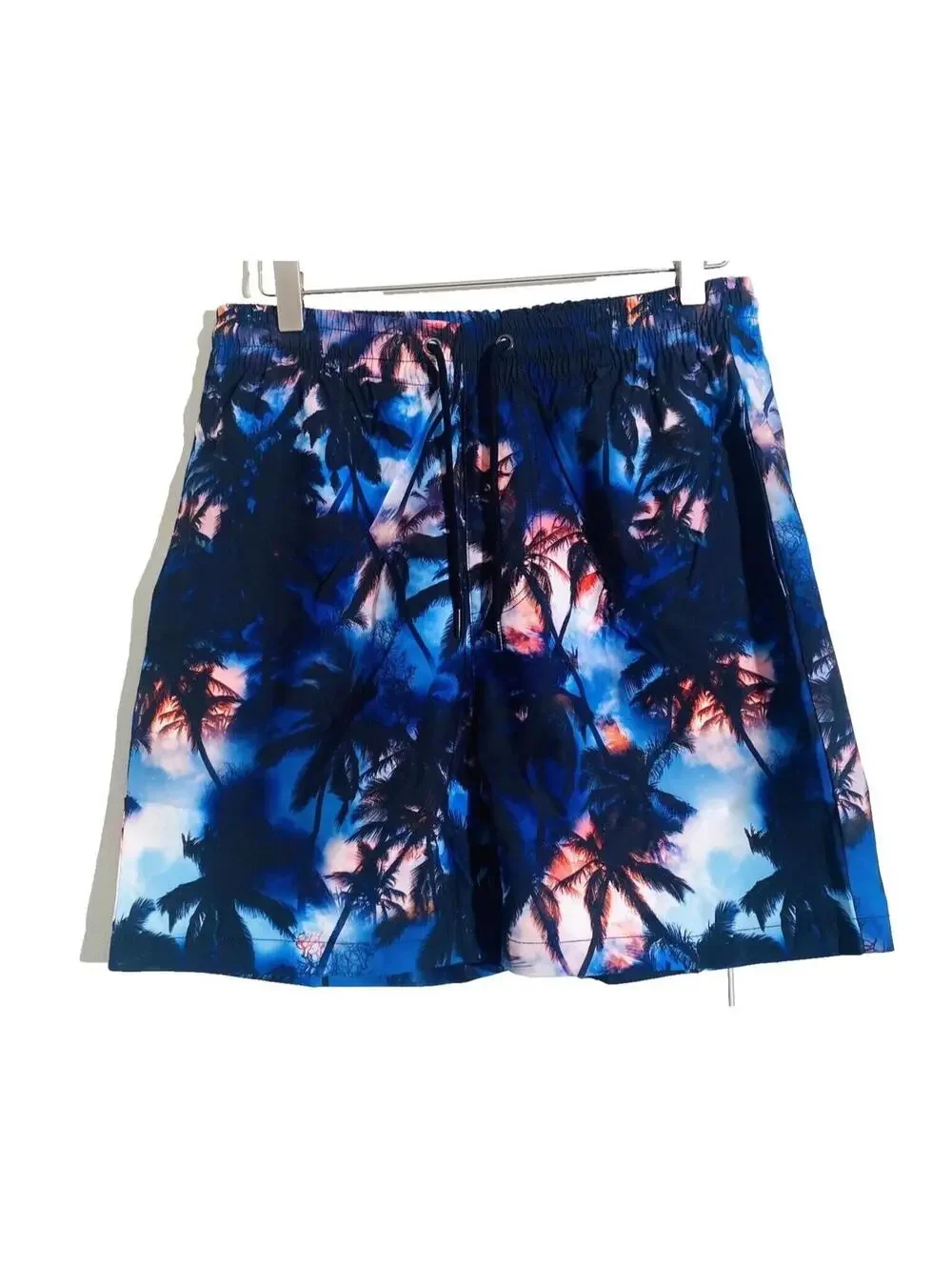 Mens Swim Trunks Casual Trendy Hawaiian Style Palm Tree Shorts For Summer New